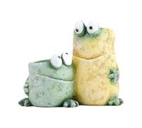 Baoblaze Piccoli vasi da Fiori, vasi per Bonsai, Decorazioni per la casa, Artigianato, da Fiori da Collezione, graziosi da Fiori a Forma di Rana per Prato, Verde Giallo, C