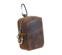 Baoblaze piccolo in similpelle, compatto, con cerniera, per attrezzi, donna, uomo, escursionismo, chiave, CaffÈ