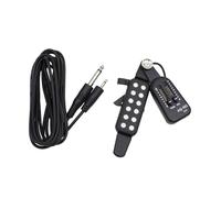 Baoblaze Pickup per Chitarra Acustica Amplificatore Corde Microfono Buco Del Suono Trasduttore con Controllo Volume Struttura Uscita Jack 6.35 Mm Adatto a Performance Live Prove Studio, Argento