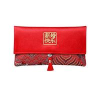 Baoblaze Pochette Da Sera per Matrimonio Borsa con Buste Rosse per La Sposa per Lo Shopping Natalizio