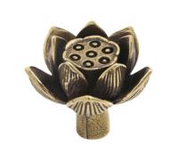 Baoblaze Pomello per mobile Lotus Seedpod, pomello per cassetto, maniglie decorative versatili in ottone per porte, maniglia per cassettiera, Rame