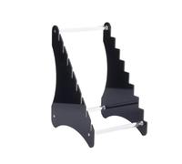 Baoblaze Porta Acrilico Espositore Supporto Rastrelliera Multiuso in Acrilico Trasparente per Collezione E Vendita Adatto per Bancone Cucina Negozi Collezionisti, Nero, Piccolo