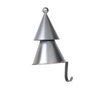 Baoblaze Porta calze di Natale, gancio per appendere le calze di Natale, riutilizzabile, decorazione natalizia multiuso per scale, casa e vacanze, Argento