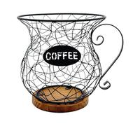 Baoblaze Porta Capsule di Caffè Porta Capsule di Caffè in Filo Metallico Moderno Cestino a Forma di Tazza Organizzatore per Bar, Ufficio, Accessori Da Cucina, Nero