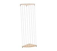Baoblaze Porta giocattoli di peluche ad angolo in legno, organizer per riporre i giocattoli, robusto scaffale in legno, amaca per animali di peluche ad angolo, Bianco