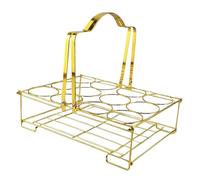 Baoblaze Portabottiglie Pieghevole per Acqua, può Contenere Fino a 12 Bottiglie, portabottiglie per Birra per ristoranti, Oro