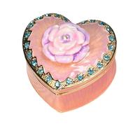 Baoblaze Portagioie a Forma di Cuore, Organizer per Gioielli, Decorazione per la casa, cassettiera Porta Regali, Creativo, portaoggetti per Anelli, Rosa
