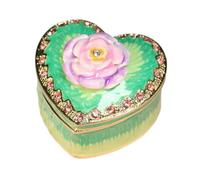 Baoblaze Portagioie a Forma di Cuore, Organizer per Gioielli, Decorazione per la casa, cassettiera Porta Regali, Creativo, portaoggetti per Anelli, Verde