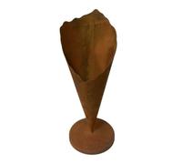 Baoblaze Portapiante in Metallo con Bordo Smerlato Rustico Vaso di Ferro a Cono da Esterno Portapiante Vintage in Ferro per Giardino, Cortile, Ingresso, L