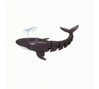 Baoblaze Radiocomandato Giocattolo da Piscina con Effetto Spruzzo E Retroilluminazione per Movimento Realistico in Adatto per Divertimento Allaperto Bambini, Grigio Argento