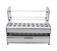 Baoblaze Rastrelliera Porta Cacciaviti Organizzatore Multifunzione Supporto per Attrezzi Espositore Da Banco con Cassetto per Minuteria Adatto per G, Argento