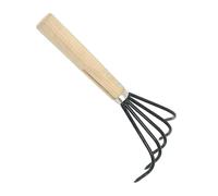 Baoblaze Rastrello a Mano, zappatrice, Piccolo, con Manico Corto, Versatile, per la Raccolta di vongole, a 5 Denti, Ideale per piantare ortaggi, Scavare Il