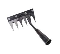 Baoblaze Rastrello da Giardino per diserbo, affilato e Robusto, per estirpare Le Erbacce dal Paesaggio, rastrello per la rimozione delle Erbacce per Coltivare, 6 Denti