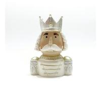 Baoblaze Re Schiaccianoci Natalizio Statuetta Schiaccianoci Tradizionale Statuetta di Resina per Collezionisti, Natale, Mensola, Bianco