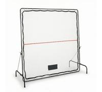 Baoblaze Rete per Esercitazioni Tennis con Angolo Modificabile per Restituzione Palla con Segni Rossi Orizzontali E Nero Inferiore per Focus con Telaio in
