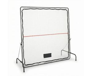 Baoblaze Rete per Esercitazioni Tennis con Angolo Modificabile per Restituzione Palla con Segni Rossi Orizzontali E Nero Inferiore per Focus con Telaio in