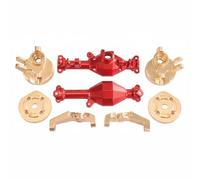 Baoblaze Ricambi Auto Giocattolo Bambini Set Ricambio Asse Anteriore Riduttore Anteriore Snodo Sterzante Mozzo Anteriore Parti in Metallo Ottone per H12Y, Red