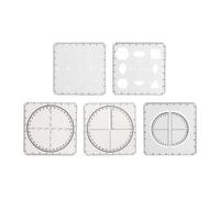 Baoblaze Righello geometrico multifunzionale, modelli di misurazione, righello per disegno, per lavori di costruzione, scrittura e costruzione, per La Classe 9