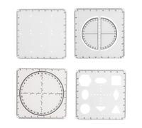 Baoblaze Righello geometrico multifunzionale, modelli di misurazione, righello per disegno, per lavori di costruzione, scrittura e costruzione, per La Classe 8