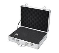 Baoblaze Scatola portautensili portatile con inserto in schiuma, custodia da viaggio in alluminio, organizer per parti di utensili per magazzino esterno e, Argento, 33x24x10 Cm