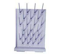 Baoblaze Scolabottiglie per bottiglie di vetro da laboratorio pioli Scolapiatti per provette da 4,7x15,7x21,6 pollici, Grigio chiaro