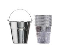 Baoblaze Secchio per Grasso da Barbecue con Secchio in Carta Stagnola, Accessori per Griglia Robusti E Leggeri