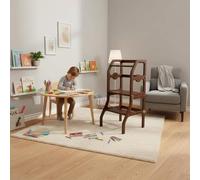 Baoblaze Sedia Studio Bambini Torre Apprendimento Sedia Piccoli Aiuto Sgabello Aiuto Bambini Legno con Montanti Stabili Pieghevole per Partecipazione Alle, Bianco