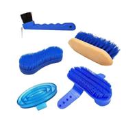 Baoblaze Set da 5 Pezzi Spazzola per Strumento per La Toelettatura Equina Pettine per Criniera E Coda Raccoglitore per Pulizia Zoccoli con Plettro per Cura del Adatto per Manutenzione