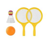 Baoblaze Set da Badminton per Bambini, Racchetta da Badminton con Palla E Volano, Set da Tennis Doppio Resistente per Ragazzi E Ragazze, Giallo