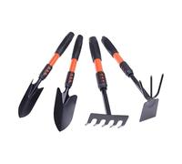 Baoblaze Set di 4 Attrezzi da Giardino, Attrezzi manuali da Giardinaggio, rastrello con Manico ergonomico, motozappa 2 in 1, Zappa e coltivatore per Coltivare, Style B