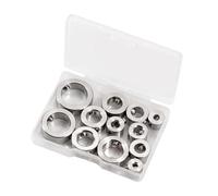 Baoblaze Set di anelli di arresto di profondità per punte in acciaio inox, regolabili, resistenti, facili da installare, con limitatore di profondità, 12 Pz