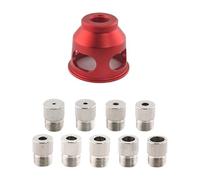 Baoblaze Set di Dime per Tasselli Autocentranti, Punzonatrice Verticale Portatile per Fori nel Legno con Boccole per Trapano, Rosso