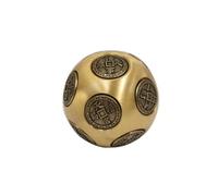 Baoblaze Sfera in Ottone Palla Globo Tascabile Medaglione Inciso Lucentezza Dorata Resistente All’usura Che Matura Nel Tempo Adatta a Decorazione da Scrivania Mensola Studio Ambienti Classici 4.9cm