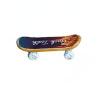 Baoblaze Skateboard in Miniatura Modello in 1 64 per Diorama con Decorazioni E Struttura Ruote in Resina per Scene Dinamiche Adatto per Collezionismo, Arancione