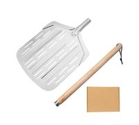 Baoblaze Spatola per Pizza Staccabile Paletta Pizza Pala Pizza Cucchiaio Pizza in Alluminio Ossidato Forato con Manico Avvitabile, 89.5 Cm, style to 3