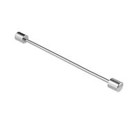 Baoblaze Spilla da Uomo per colletti, Camicie, Cravatte, Forma cilindrica, Elegante fermacravatta, per Matrimonio, Casual, Uscita, Cena, Festa, Bianco