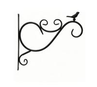 Baoblaze Staffa da Parete in Ferro Forgiato Decorativo Supporto Ornamento a Resistente Staffa in Ferro Forgiato per Balcone, Terrazza, Nero