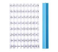 Baoblaze Stampo per biscotti con lettere e numeri dell'alfabeto, timbro per goffratura, accessori resistenti e versatili per biscotti, pasticcini, fondente