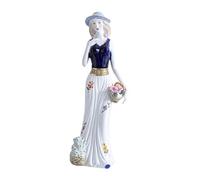 Baoblaze Statua di Ceramica, Statuetta di Donna, Ornamento da Collezione, Scultura per Ingresso, mobiletto, scrivania, mensola, Regali di, Style C