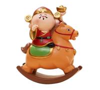 Baoblaze Statuetta del della Ricchezza, Decorazione Feng Shui, Ornamento da Tavolo in Resina, Piccola Scultura per la Libreria di Capodanno, Tavolo, Style a