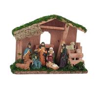Baoblaze Statuine del presepe di Natale con, Scene della natività per Natale, Statua della Sacra Famiglia per di Natale, libreria, Style a