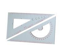 Baoblaze Strumento di Misurazione a Triangolo per Disegnare Diagrammi, Goniometro Multiuso, Strumento di Misurazione per Il Disegno, Ufficio, Insegnant, Righello ad Angolo retto