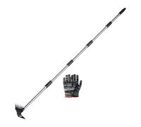 Baoblaze Strumento per estirpare Le Erbacce, rastrello per Erbacce e zappetta Manuale, Strumento per Rimuovere Le Erbacce dai marciapiedi, 5 Sezione