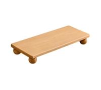 Baoblaze Supporto da Scrivania Rialzo Pc Piattaforma Schermo Mensola Laptop Legno Nera Solido Profilo Liscio Antiurto Solleva Alla Giusta Altezza Adatto per, Faggio, 50 20 5