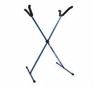 Baoblaze Supporto Espositore Alluminio Stand Modello Regolabile Imbottitura Spugna U Adatto a Manutenzione Modellismo Riparazione Laboratorio Spazio Collezione, Blu