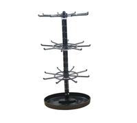 Baoblaze Supporto Girevole per Gioielli, Porta bracciali, Torre per Orecchini, portaoggetti Girevole per Gioielli, Organizer per cassettiera, vetrina per, Nero a 3 Livelli