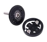 Baoblaze Supporto per Computer con Tappo Superiore per Attacco Manubrio Bici, Accessorio in Lega di Alluminio per Edge 200 500 520 800 1000 Leggero, per Bici, Nero