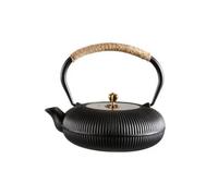 Baoblaze Tecaia Giapponese in Ghisa con Coperchio in Rame per Infusione E Servizio Del Tè con Beccuccio Curvo E Manico Avvolto Adatta per Uso Quotidiano E Decorazione Domestica, Stile C