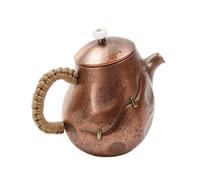 Baoblaze Teiera in Rame Puro Bollitore da Tè Kettle per Infusione Pentola per Acqua Finitura Naturale Non Rivestita Versata, style to 2