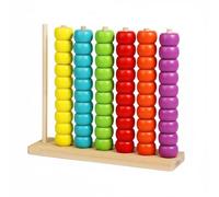 Baoblaze Telaio Contanumeri Bambini Abaco Giocattolo in Legno Manuale con Perline Colorate Pratica Matematica Apprendimento Numerico Adatto all’educazione Prescolare Bambini Casa Scuola, Grande